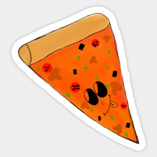 kawaii pizza print | original by. MMJ49 Sticker